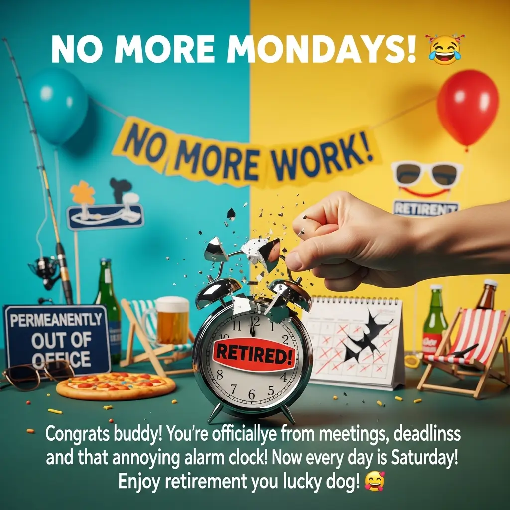 Funny Retirement Wishes for a Friend