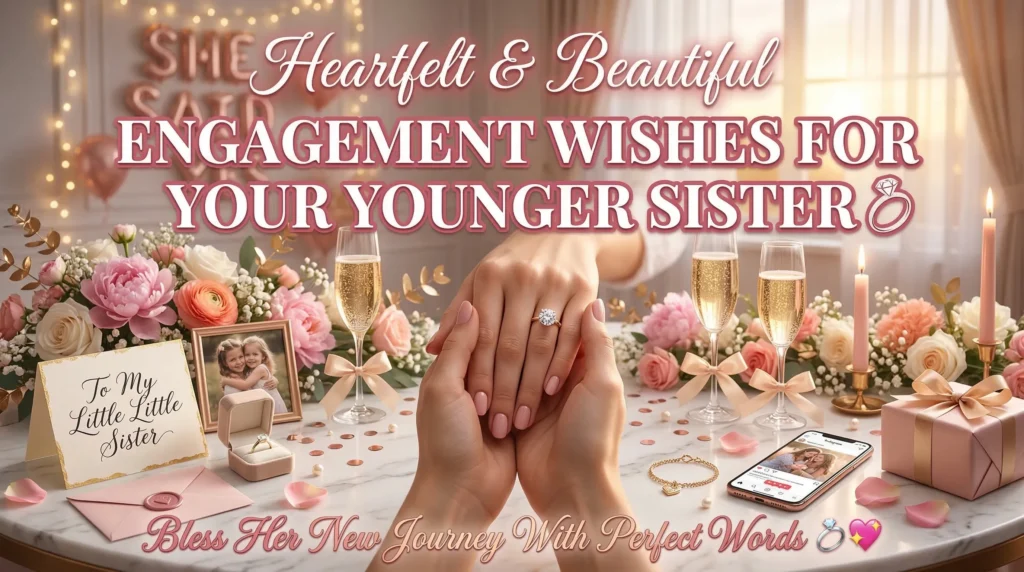 160+ Engagement Wishes for Younger Sister from the Heart